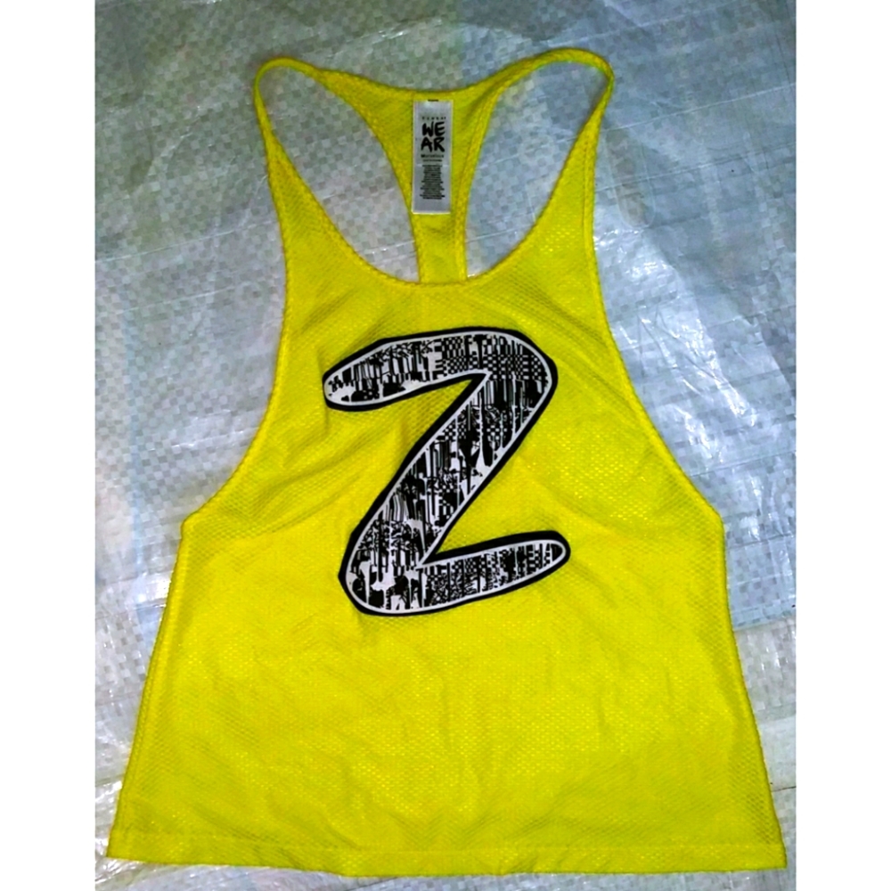 Zumba Yellow Loose Fit Mesh Tank Top size Medium, Small Spicy, or XS XSpicy